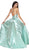 Cinderella Divine - CR838 Illusion Cutout Metallic Pastel Gown In Green and Blue