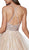 Cinderella Divine - CR835 Beaded Sleeveless Top Metallic Organza Gown In Neutral and Gold