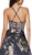 Cinderella Divine - ML924 Floral Plunging V-Neck Evening Gown In Black