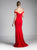 Cinderella Divine - CD711 Off-Shoulder Jersey Sheath Long Dress In Red