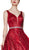 Cinderella Divine - CB0028 Glitter Beaded Embellished Sleeveless Gown In Red