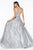 Cinderella Divine - CB0028 Glitter Beaded Embellished Sleeveless Gown In Silver
