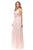 Lenovia - 5191 Beaded And Lace Halter Chiffon A-line Dress In Pink
