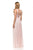 Lenovia - 5191 Beaded And Lace Halter Chiffon A-line Dress In Pink