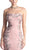 Cinderella Divine - G1037 Floral Embroidered Sweetheart Trumpet Dress In Pink