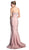 Cinderella Divine - G1037 Floral Embroidered Sweetheart Trumpet Dress In Pink