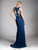 Cinderella Divine - 84222 Multi-Illusion Cutout Long Mermaid Gown In Blue