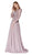 Cinderella Divine - Beaded Jewel A-Line Evening Gown CD0127 In Purple