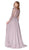 Cinderella Divine - Beaded Jewel A-Line Evening Gown CD0127 In Purple