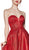 Cinderella Divine - CB0033 Plunging Bodice Corset Glitter Ballgown In Red