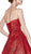 Cinderella Divine - CB0033 Plunging Bodice Corset Glitter Ballgown In Red