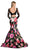 Cinderella Divine - CD701L with Top3 Two Piece Lace Floral Satin Mermaid Dress
