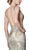 Cinderella Divine - KC876 Sexy Metallic Glitter Gown with Slit In Gold