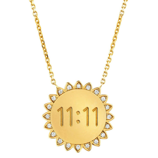 Classic 11:11 Sunshine Necklace with Diamonds