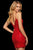 Sherri Hill - 52991 Short Plunging V-Neck Beaded Dress In Red