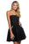 Sherri Hill - 53002 Beaded Lace Strapless Short A-line Dress In Black