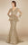 MNM Couture - M0001W Lace Applique Embellished Mermaid Gown In Neutral