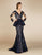 MNM Couture - Lace Applique Embellished Mermaid Gown M0001 In Blue