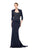 Marsoni by Colors - M154 Strapless Beaded Trumpet Gown with Jacket in Blue
