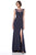 Marsoni by Colors Beaded Baroque Illusion Gown M155 in Charcoal Grey