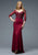 Marsoni by Colors - M175 Refined V-Neck Illusion Gown in Red
