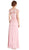 Lace Scalloped V-neck Mother of Bride Dress