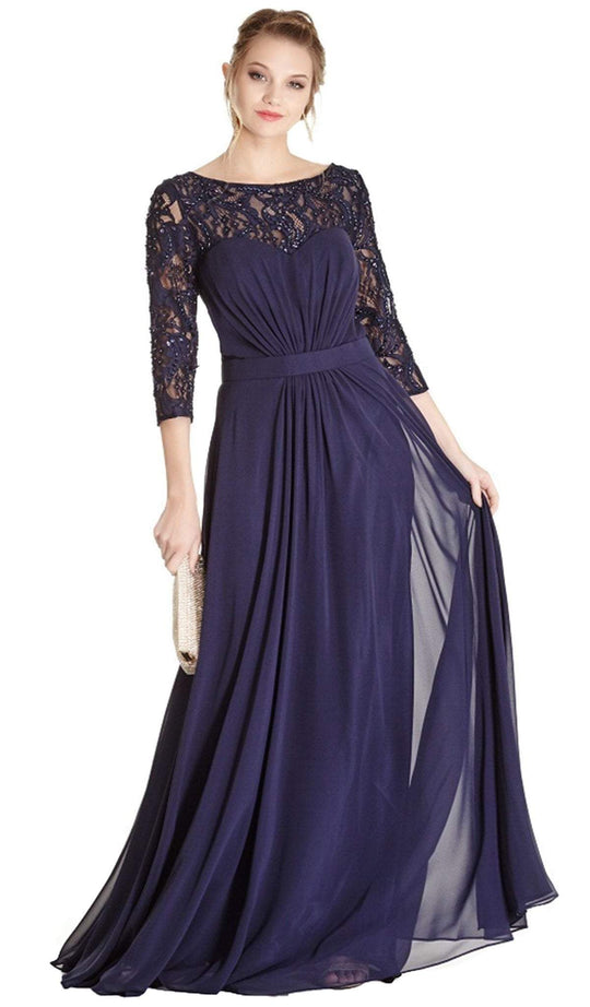 Embellished Lace Mother of Bride A-line Dress