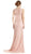 Bedazzled Lace Sheer Bateau Mother of Bride Gown