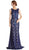 Bedazzled Lace Sheer Bateau Mother of Bride Gown