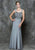 Marsoni by Colors - M183 Jeweled Sweetheart Faille Gown in Gray