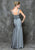 Marsoni by Colors - M183 Jeweled Sweetheart Faille Gown in Gray