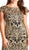 Applique Bateau Sheath Mother of Bride Dress