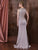 Marsoni by Colors - M191 Beaded Jewel Cap Sleeves Long Dress  in Pink