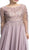 Bedazzled Scalloped Bateau A-line Evening Dress