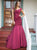 Marsoni by Colors - M197 Spliced Off Shoulder Trumpet Gown in Pink