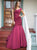 Marsoni by Colors - Spliced Off Shoulder Trumpet Gown M197 In Red