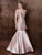 Marsoni by Colors - M197 Spliced Off Shoulder Trumpet Gown in Brown