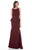 Marsoni by Colors Scarf Paneled Crepe Gown M199 In Red