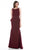 Marsoni by Colors - M199 Scarf Paneled Crepe Gown in Red