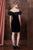 Marsoni by Colors - M202 Velvet Dress with Detachable Sleeves in Black