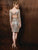 Marsoni by Colors - M203 Sequined Bateau Sheath Dress  in Gold