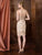 Marsoni by Colors - M204 Embellished V-Neck Short Sheath Dress in Gold