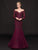 Marsoni by Colors Embellished Long Sleeve Trumpet Dress M211 In Red