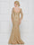 Marsoni by Colors - M212SL Lace Quarter Length Sleeve Mermaid Dress