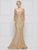 Marsoni by Colors - M212SL Lace Quarter Length Sleeve Mermaid Dress