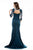 Marsoni by Colors - M218 Quarter-Length Two-Piece Mermaid Gown In Blue