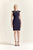 Park 108 - M220 Beaded Foliage-Ornate Cap Sleeve Sheath Dress In Blue