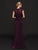 Marsoni by Colors - M220 Embellished Illusion Jewel Sheath Dress In Purple
