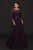 Marsoni by Colors - M223 Embroidered Quarter Length Sleeves Dress In Purple