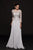 Marsoni by Colors Embroidered Quarter Length Sleeves Dress M223 In Silver
